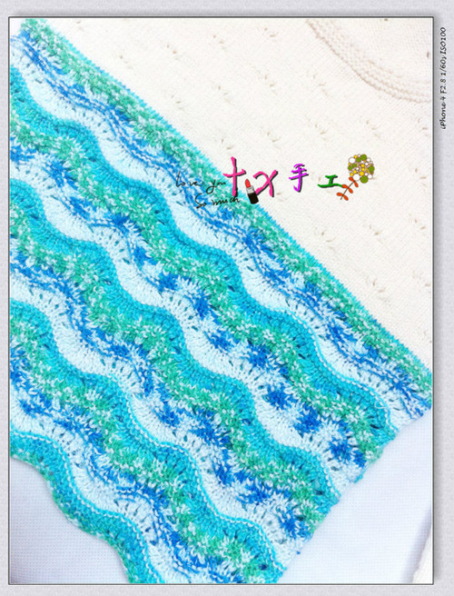 (☆_☆)~~~炫彩 +棉 3-4歲女童 ----鳳舞---套頭衫 027 - 碧海---纏夢 - 天香手工---編織小窩