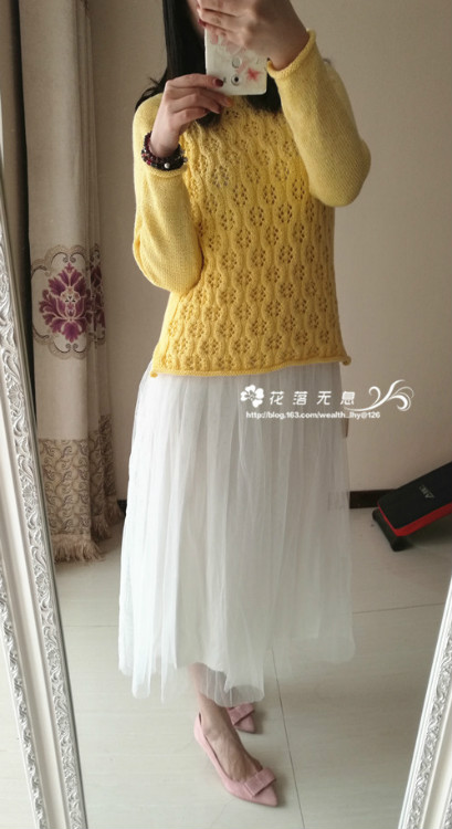 【花落無息】輕落  -- 春款鏤空套衫（07） - 花落無息 - 花落無息